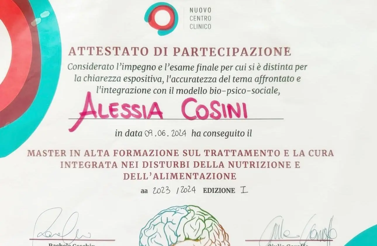 Dott.ssa Alessia Cosini - Dietista Nutrizionista a La Spezia